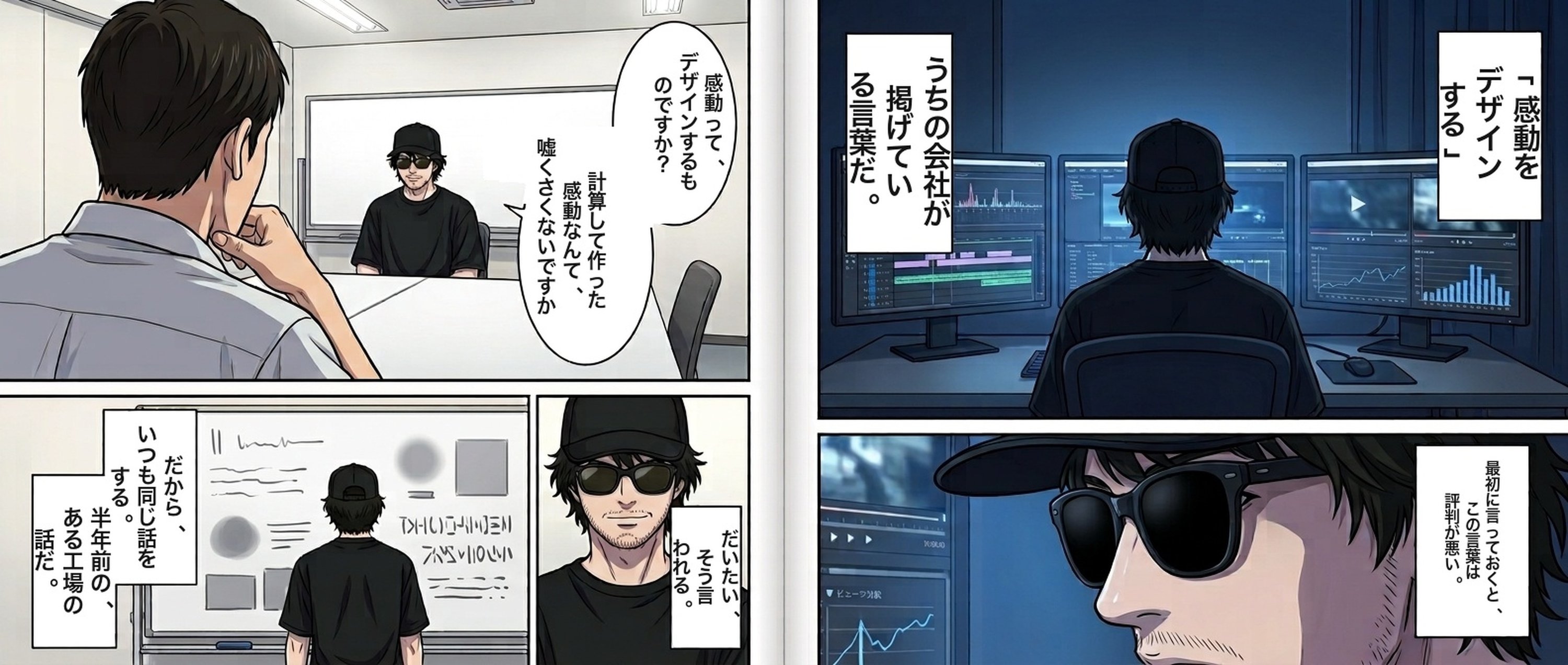 漫画『感動をデザインする』見開き1